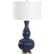 Augusta 25.5 inch 100.00 watt Blue and Gold Table Lamp Portable Light