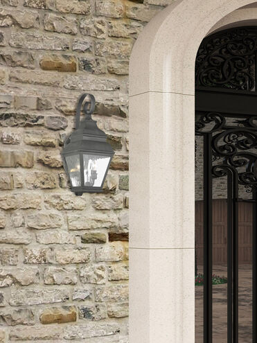 Exeter 2 Light 22 inch Charcoal Outdoor Wall Lantern