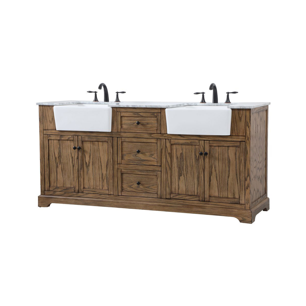 Franklin 72 X 22 X 35 inch Driftwood Bathroom Vanity Cabinet