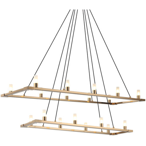 Cascadian 18 Light 15 inch Aged Gold Brass Chandelier Ceiling Light