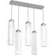 Ledgestone LED Beige Silver Linear Pendant Ceiling Light in Metallic Beige Silver, 2700K LED, Multi-Port