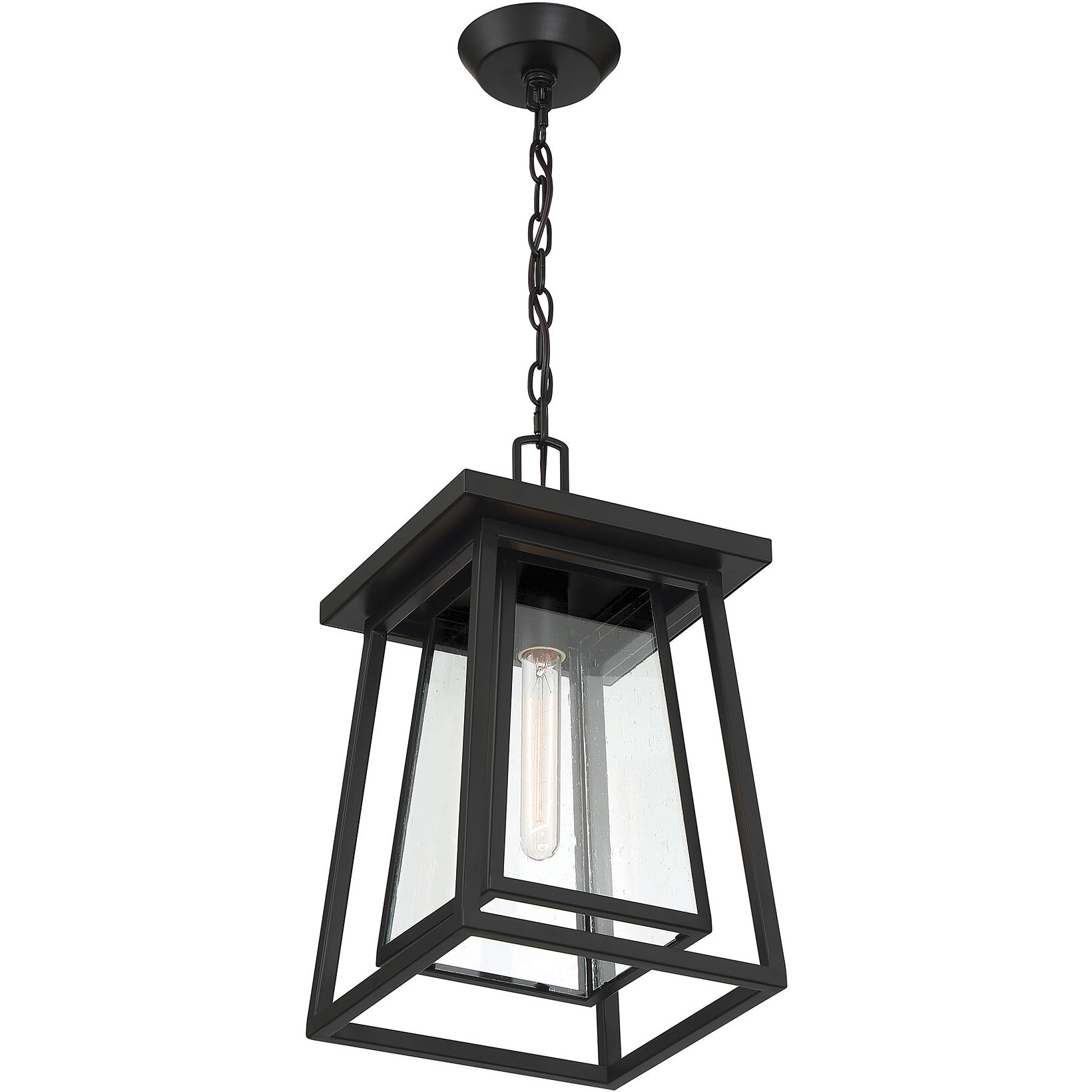 Denver 1 Light 8 inch Black Outdoor Hanging Lantern