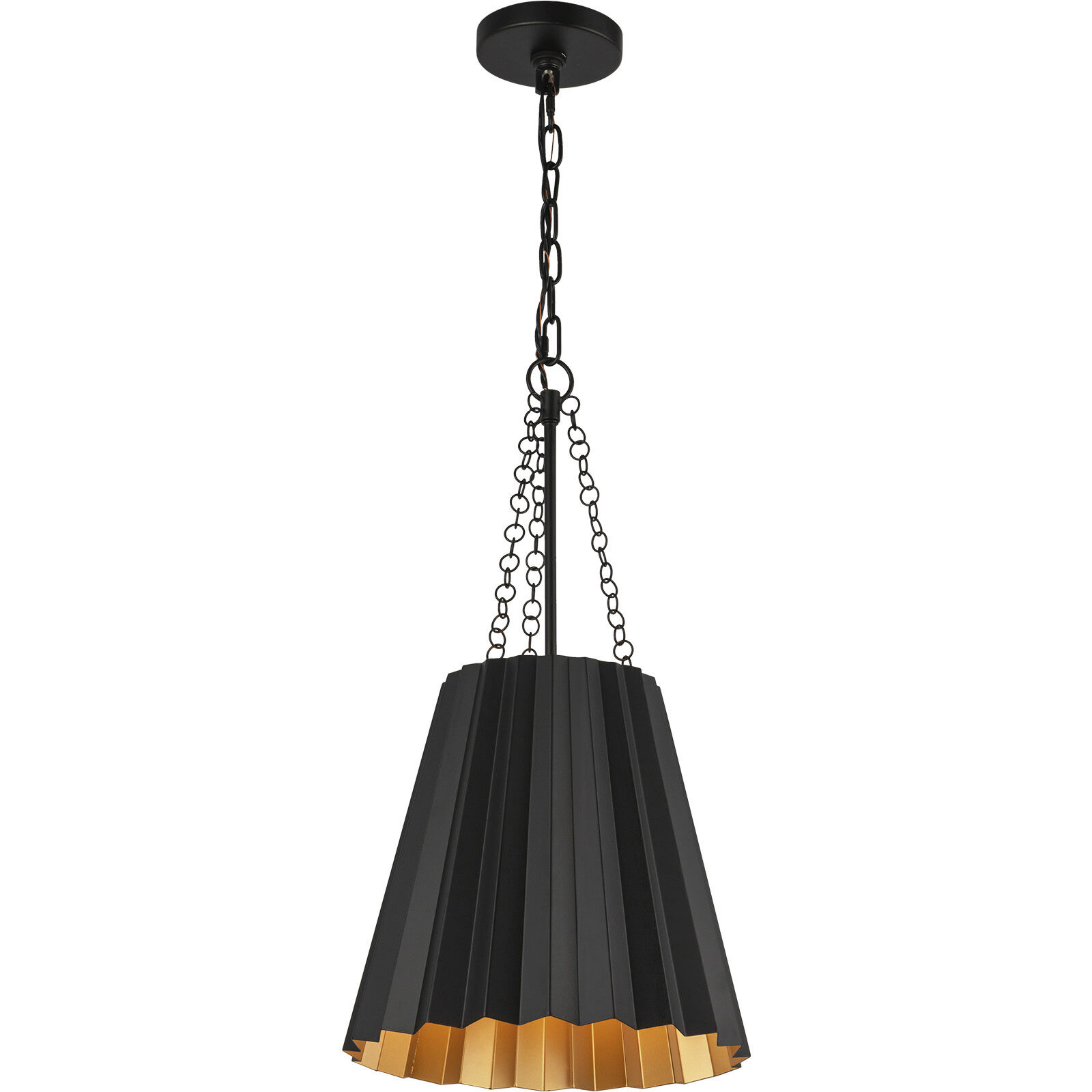 Alora Mood Plisse Pendant Ceiling Light in Matte Black
