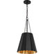 Alora Mood Plisse Pendant Ceiling Light in Matte Black