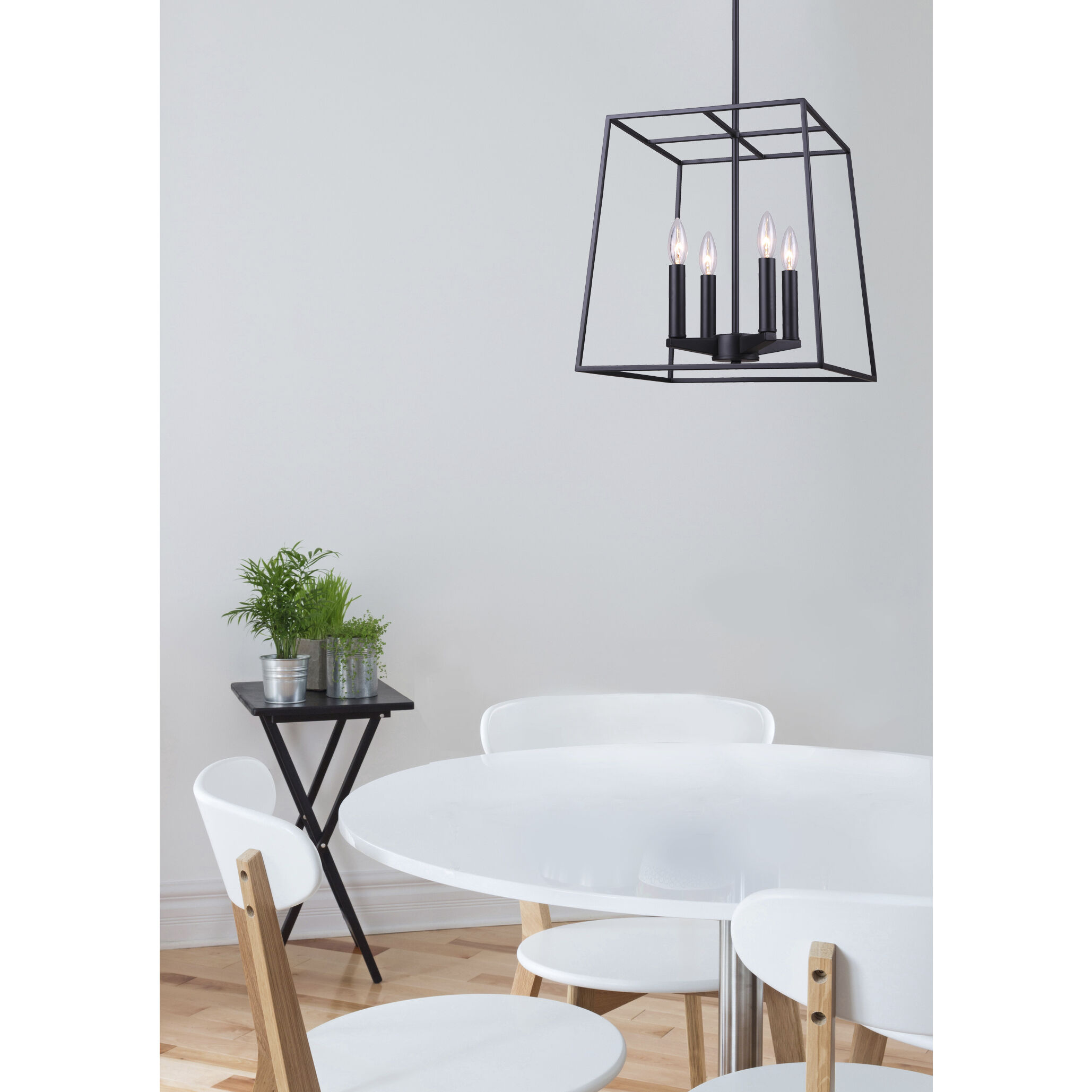 Madison 4 Light 14 inch Black Chandelier Ceiling Light