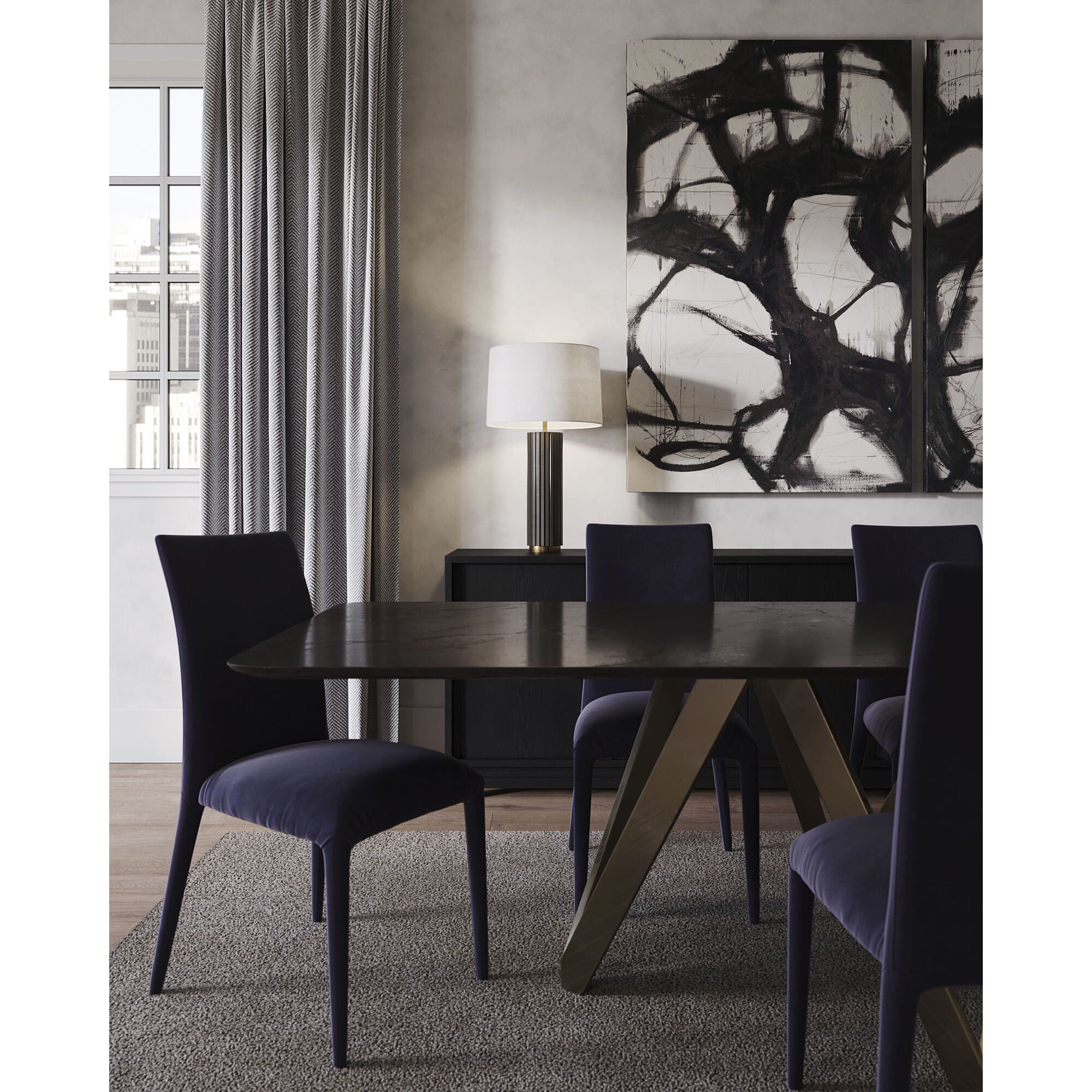 Meredith 26.75 inch 150.00 watt Antique Brass Table Lamp Portable Light