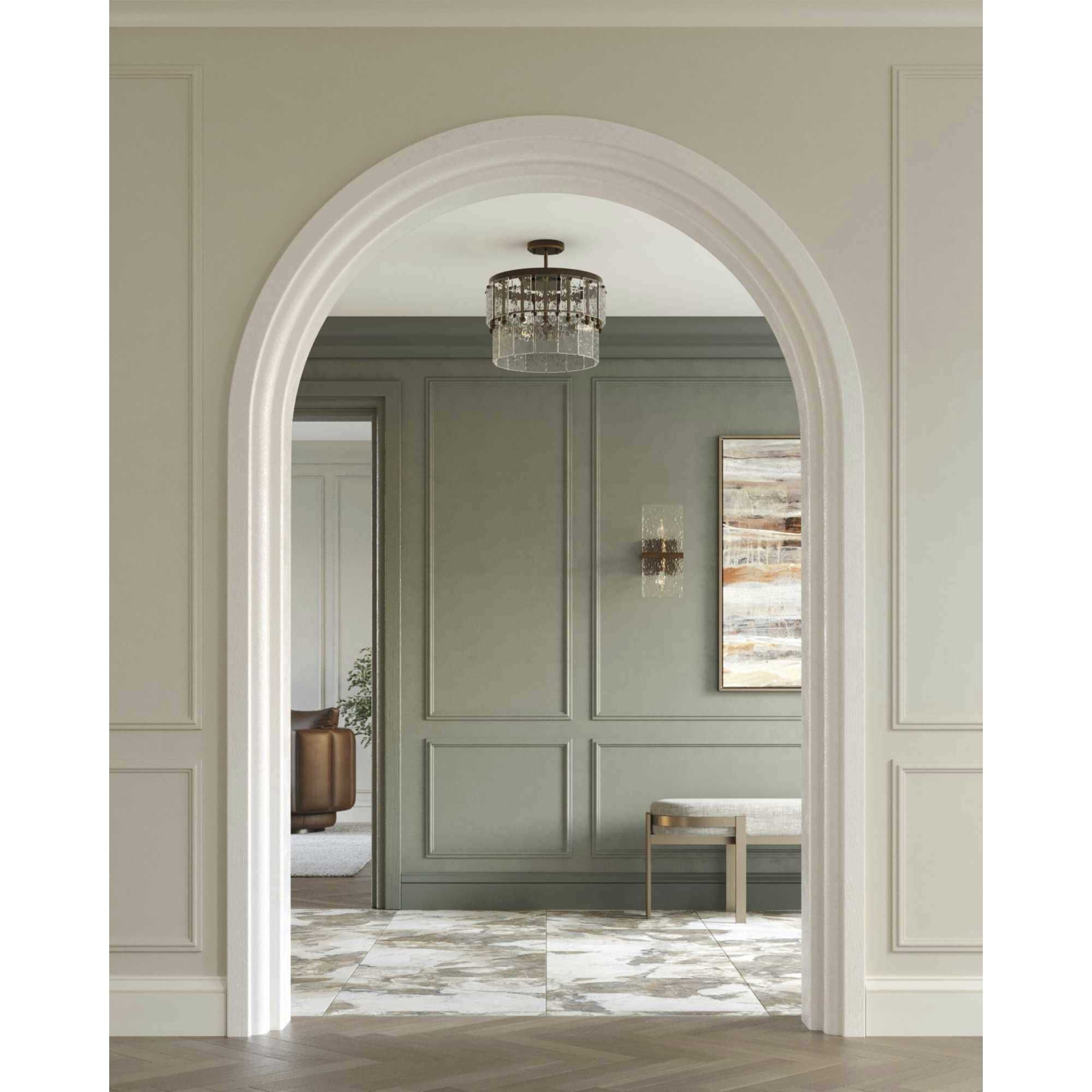 Chevall 3 Light 17 inch Gold Ombre Pendant Ceiling Light, Design Series