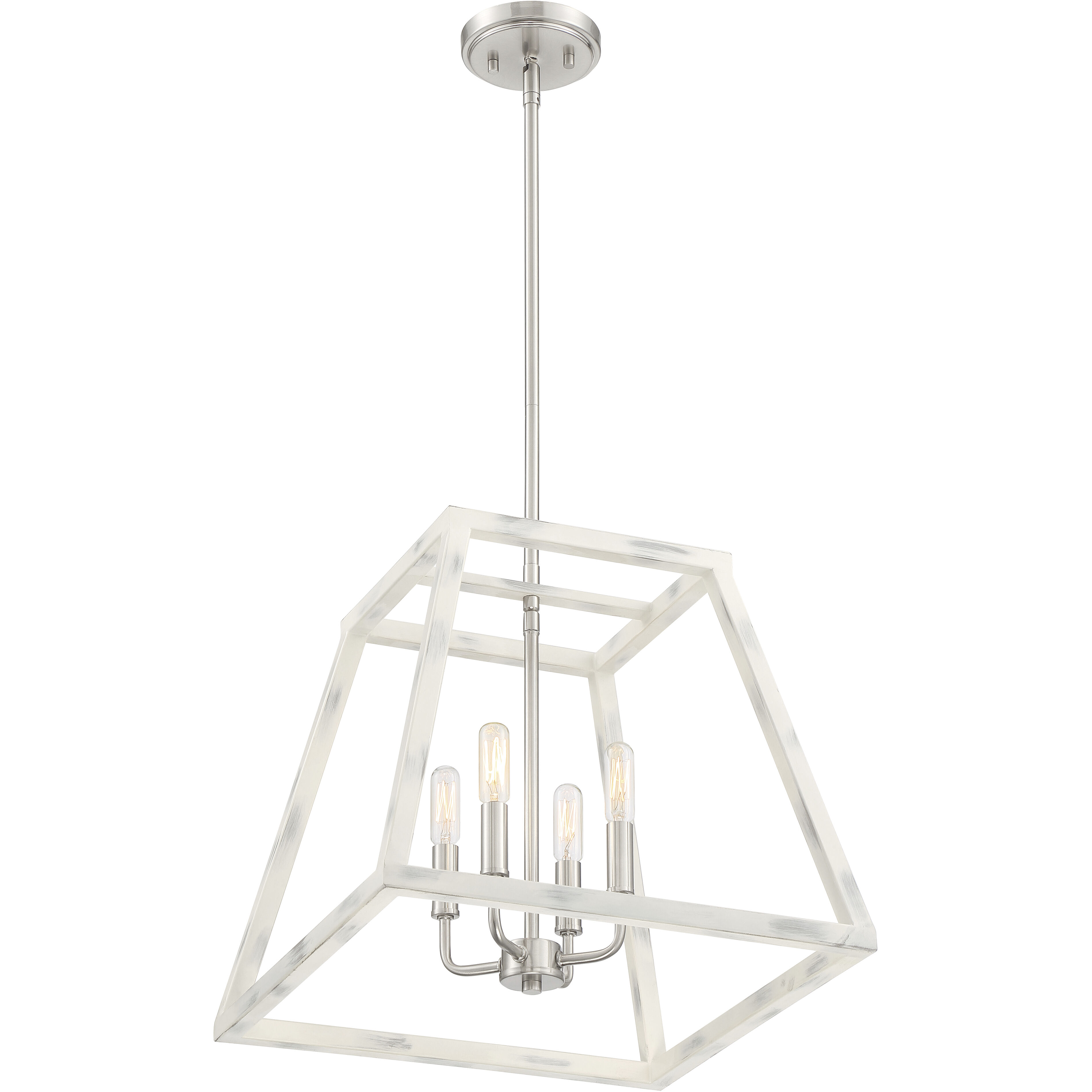 Rhode 4 Light 16 inch Coastal Weathered White Pendant Ceiling Light