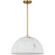 C&M by Chapman & Myers Savina 1 Light 19.88 inch Burnished Brass Pendant Ceiling Light