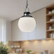Alora Mood Copperfield 1 Light 11.88 inch Chrome Pendant Ceiling Light in Opal Glass