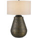 Brigadier 34.5 inch 150 watt Antique Brass and Black and Whitewash Table Lamp Portable Light