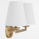 Karnes 2 Light 16 inch Aged Brass Wall Mount Wall Light