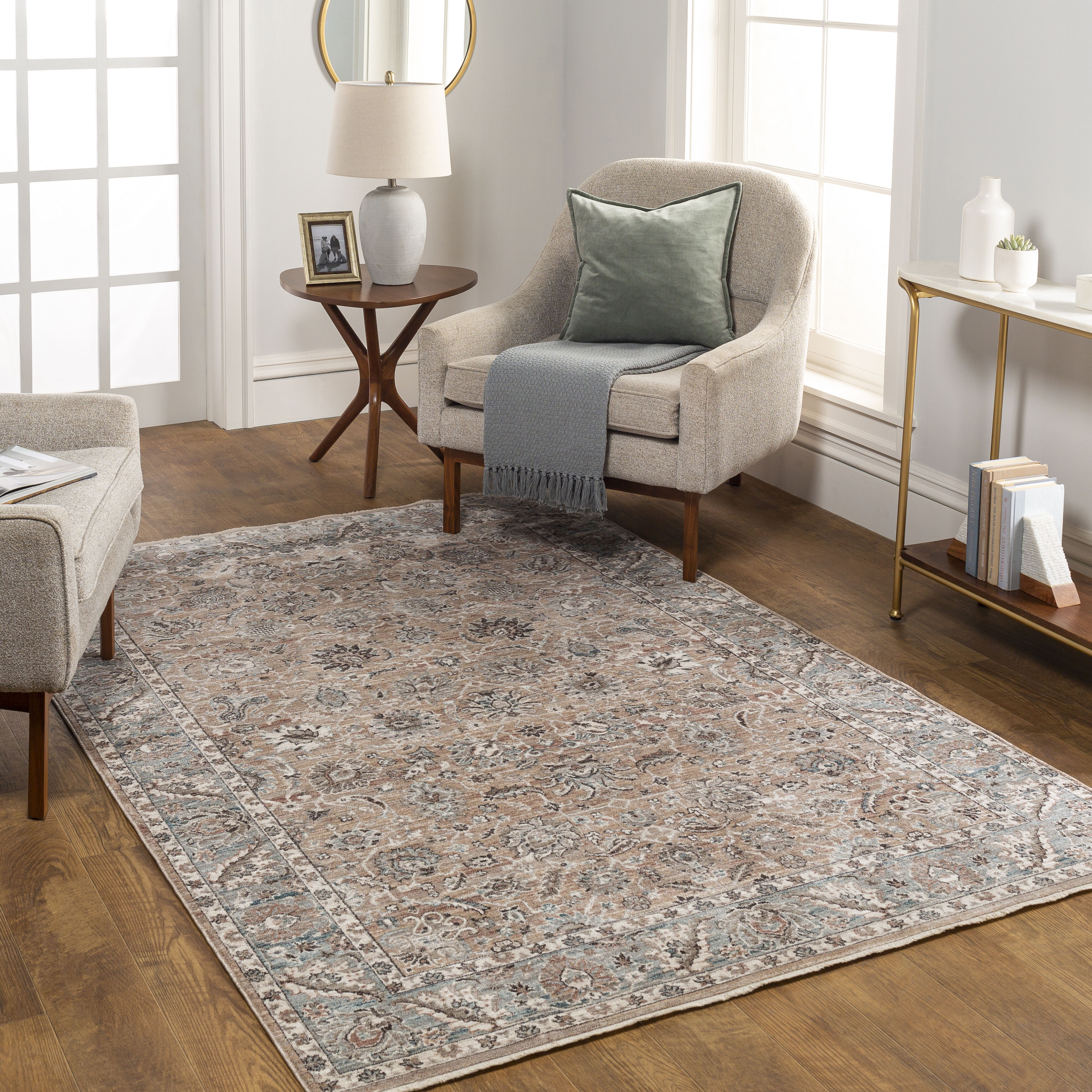 Carlisle 87 X 35 inch Taupe Rug, Runner