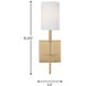 Foxdale 1 Light 5 inch Satin Brass Bath Vanity Wall Light
