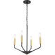 Enzo 4 Light 18 inch Black and Brass Pendant Ceiling Light