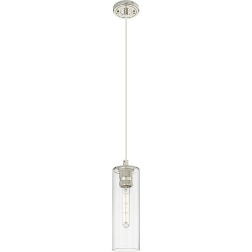 Downtown Urban Crown Point 1 Light 3.88 inch Polished Nickel Pendant Ceiling Light in Clear