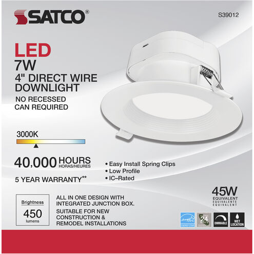 Edgewood LED Module White and Frosted Recessed