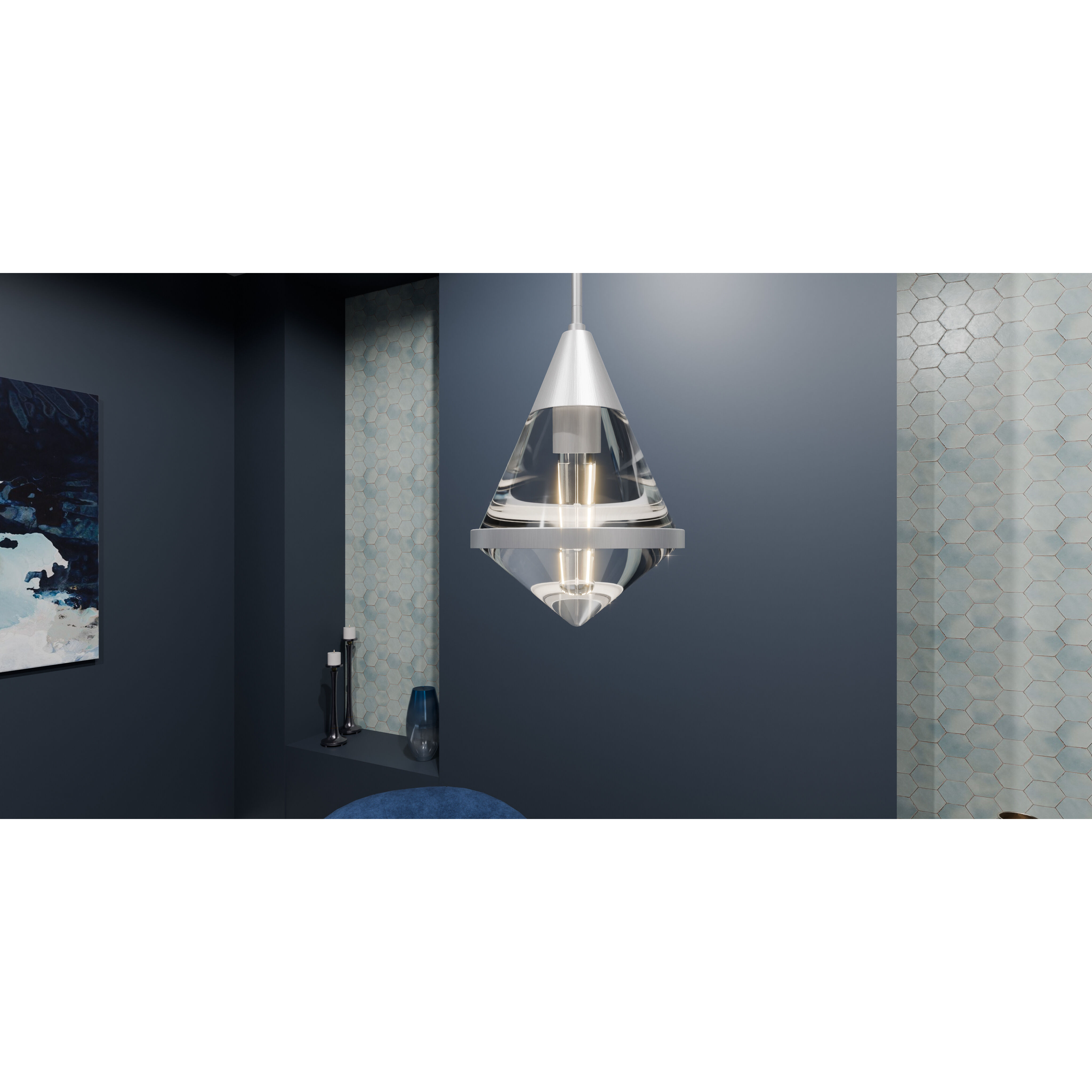 Hidalgo 1 Light 9.5 inch Brushed Nickel Mini Pendant Ceiling Light