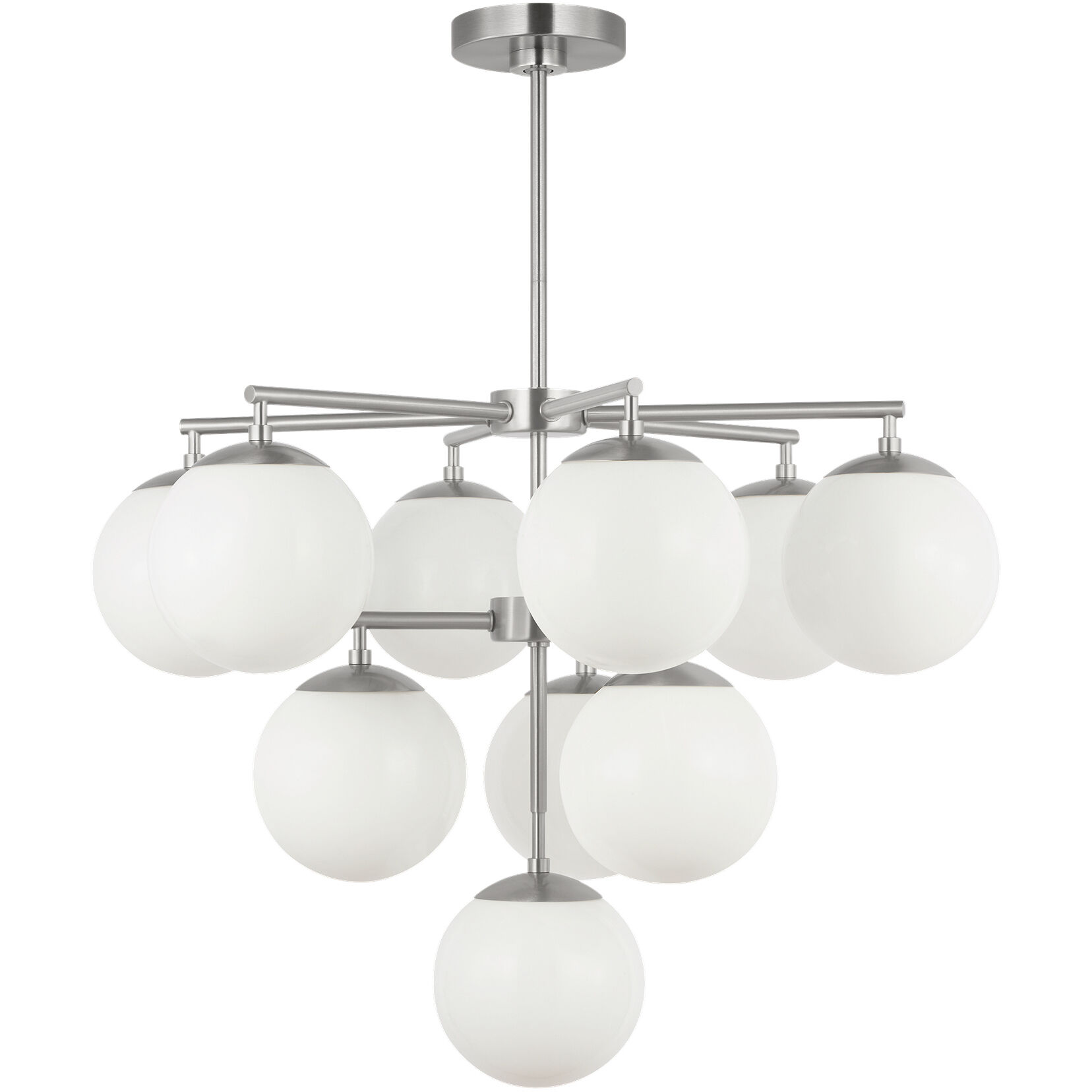 Nube LED 26 inch Brushed Nickel Chandelier Ceiling Light