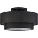 Bainbridge 3 Light 18 inch Black Semi Flush Mount Ceiling Light, Large