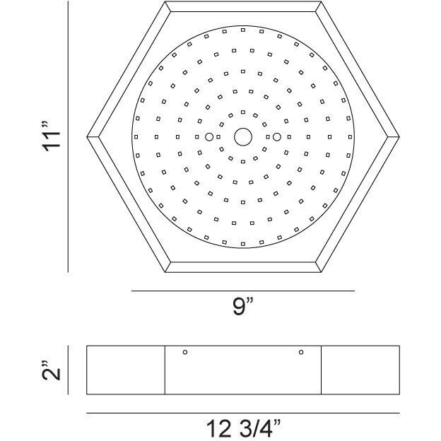 Hexol LED 11 inch Oxidized Rose Ceiling Mount Ceiling Light
