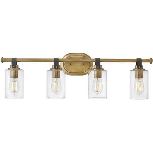 Halstead 4 Light 32 inch Heritage Brass Vanity Light Wall Light