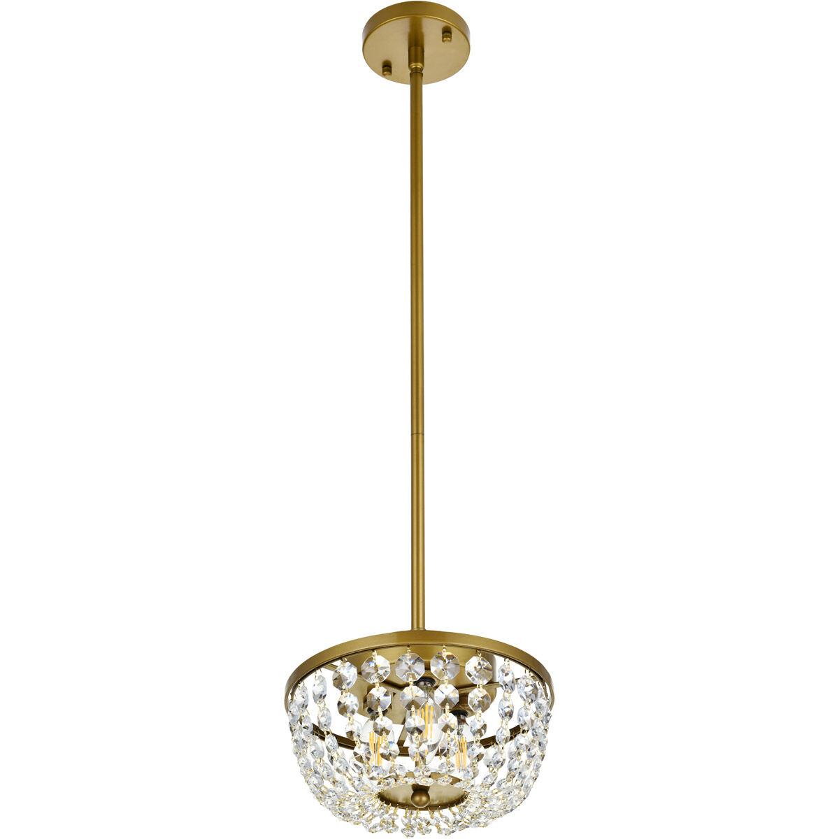 Gianna 3 Light 10 inch Brass Pendant Ceiling Light