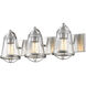 Mariner 3 Light 24 inch Brushed Nickel Vanity Wall Light