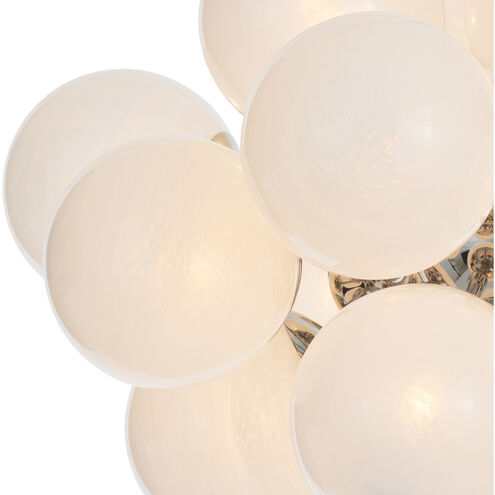 Shine 17 Light 33.75 inch Polished Nickel Chandelier Ceiling Light in Swirl Glass
