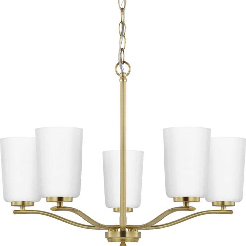 Adley 5 Light 22.87 inch Satin Brass Chandelier Ceiling Light