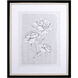 Botanical Linen Black and White and Gray Framed Art