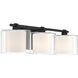 Seville 3 Light 22.75 inch Dark Matte Black Vanity Wall Light