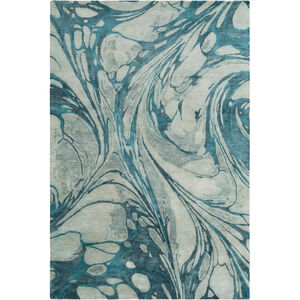 Pisces 90 X 60 inch Sea Foam/Teal/Sage Rugs, Wool and Viscose