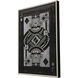 Ace Jack King Queen Black and Metallic and White Canvas