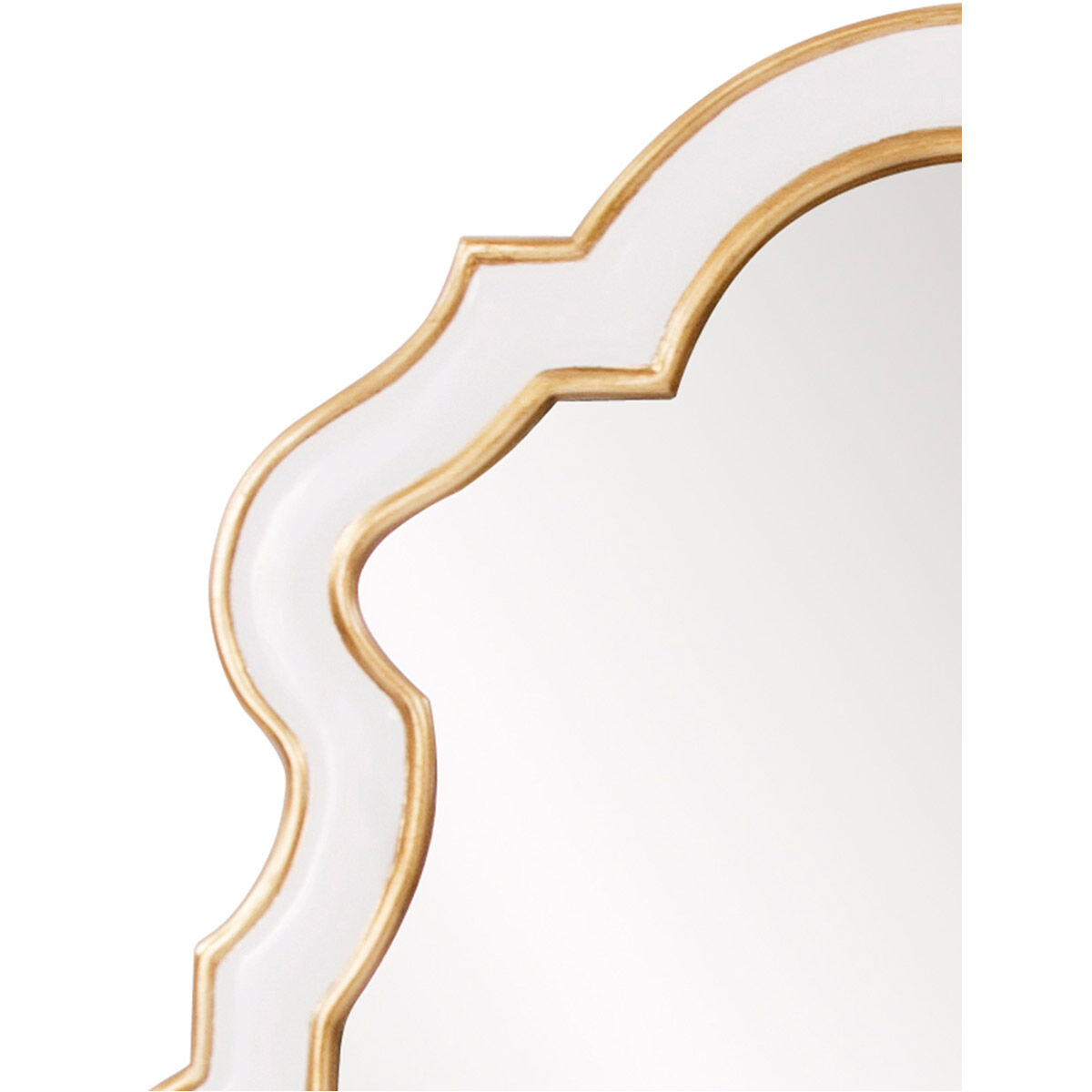 Cleopatra 42 X 30 inch Gold Leaf and White Wall Mirror