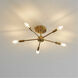 Delayne 5 Light 16 inch Brushed Bronze Semi-Flush Mount Ceiling Light