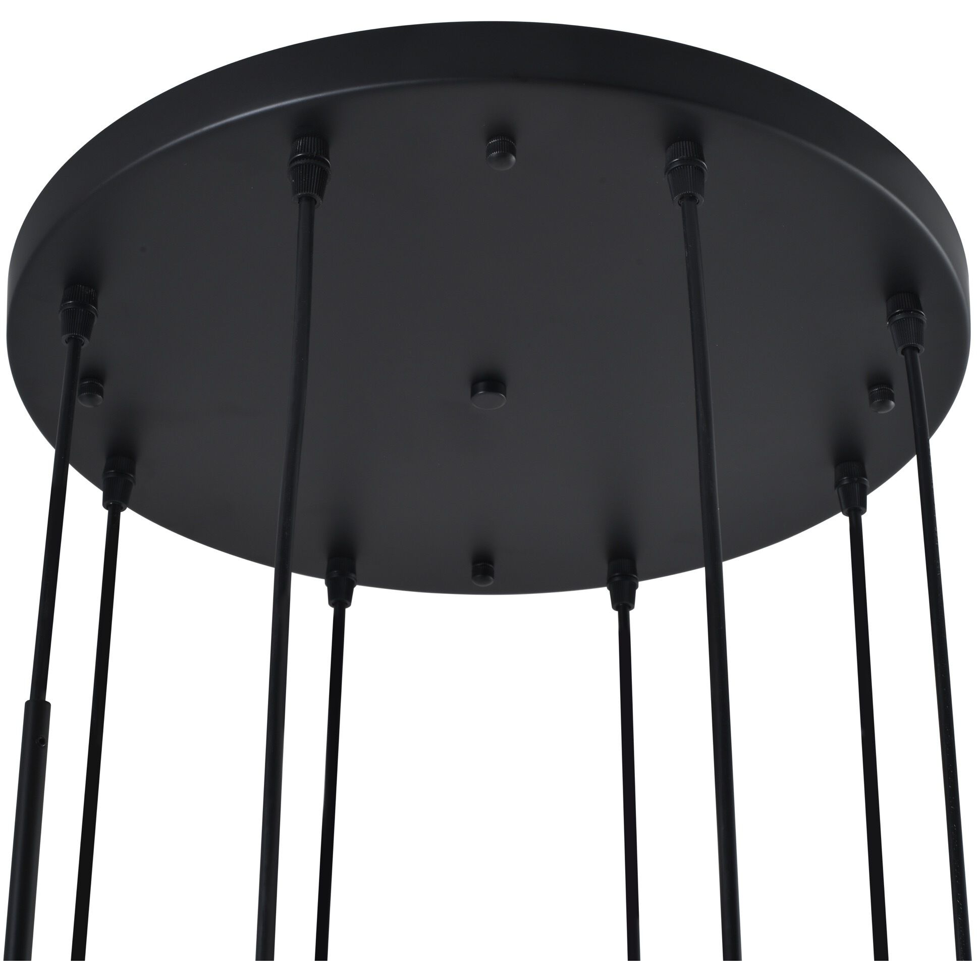 Crema 8 Light 18.5 inch Black and Brushed Brass Chandelier Ceiling Light