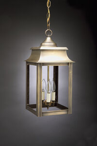Concord 3 Light 9 inch Antique Brass Hanging Lantern Ceiling Light in Seedy Marine Glass