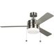 Syrus 52 52 inch Brushed Steel with Silver Blades Ceiling Fan
