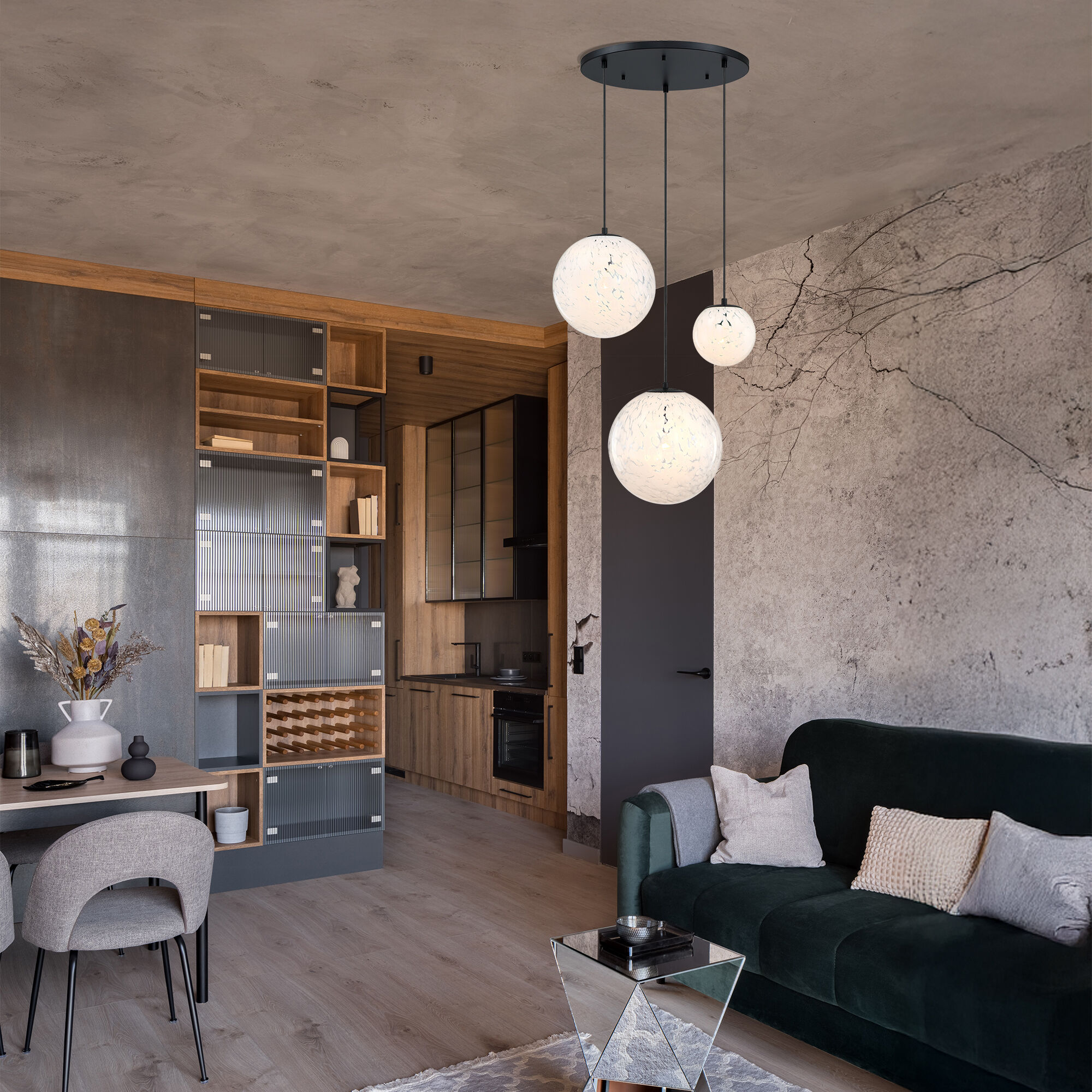 Circo LED 28.75 inch Matte Black Chandelier Ceiling Light