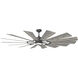 Prairie 72 inch Aged Pewter with Distressed Grey Weathered Oak Blades Ceiling Fan
