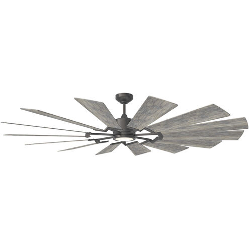 Prairie 72 inch Aged Pewter with Distressed Grey Weathered Oak Blades Ceiling Fan