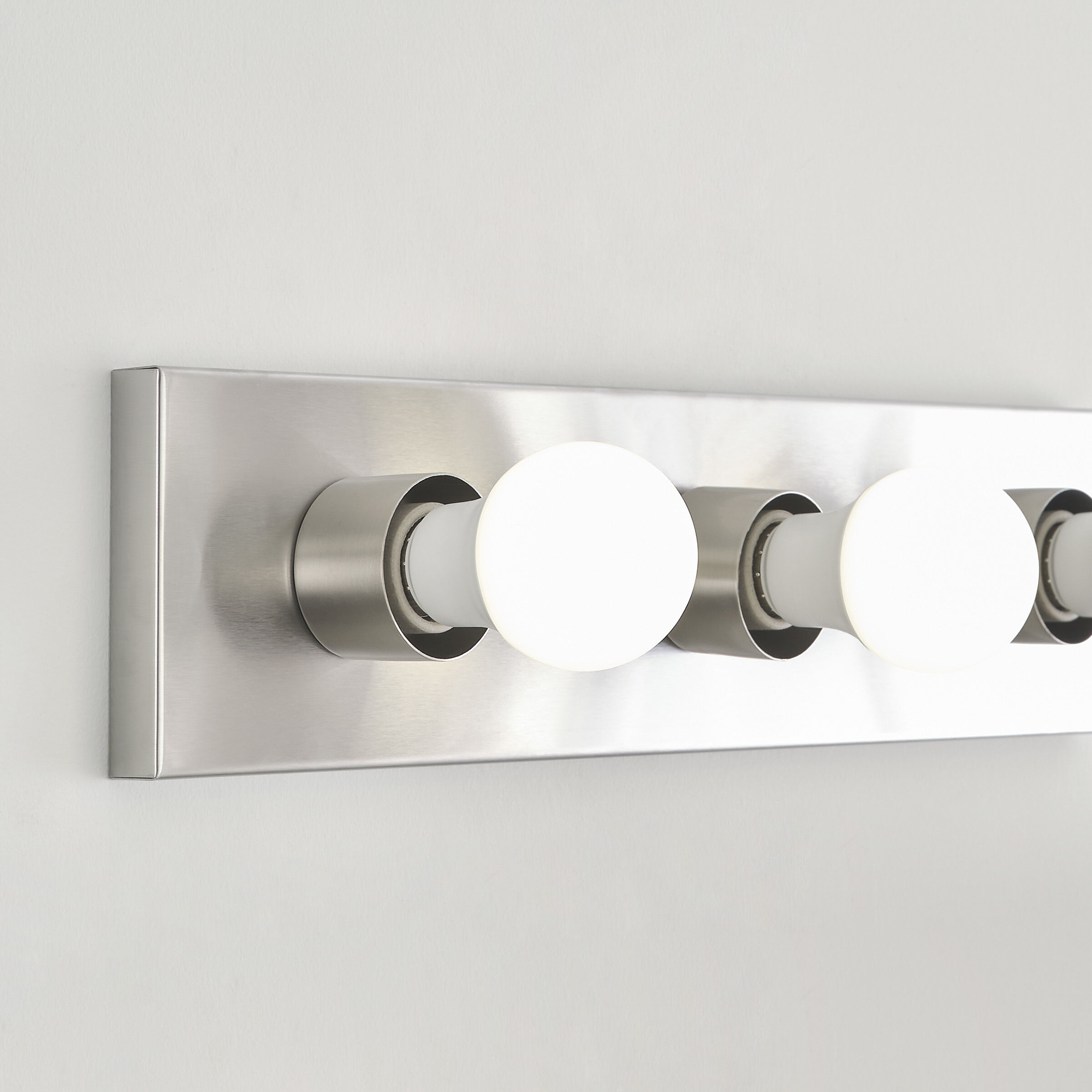 Center Stage 3 Light 18 inch Brushed Stainless Bath Vanity Wall Sconce Wall Light