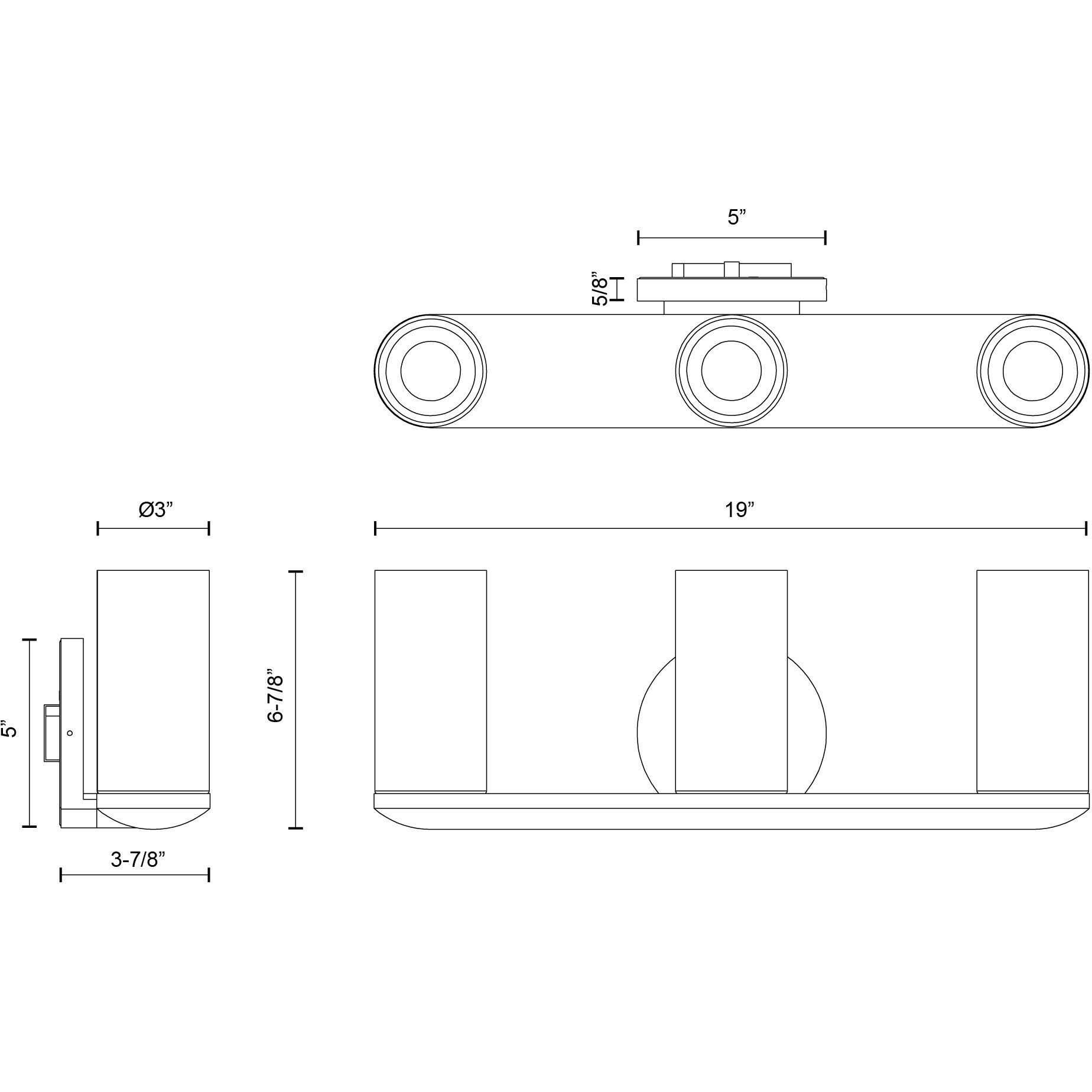 Birch Bath Vanity Light Wall Light in Brushed Gold