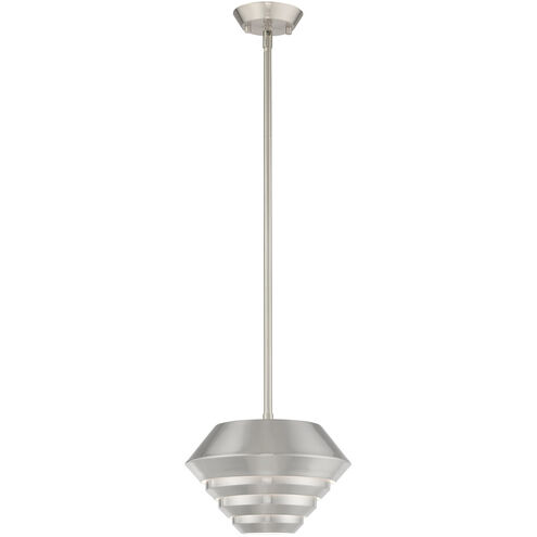 Amsterdam 1 Light 10 inch Brushed Nickel Mini Pendant Ceiling Light