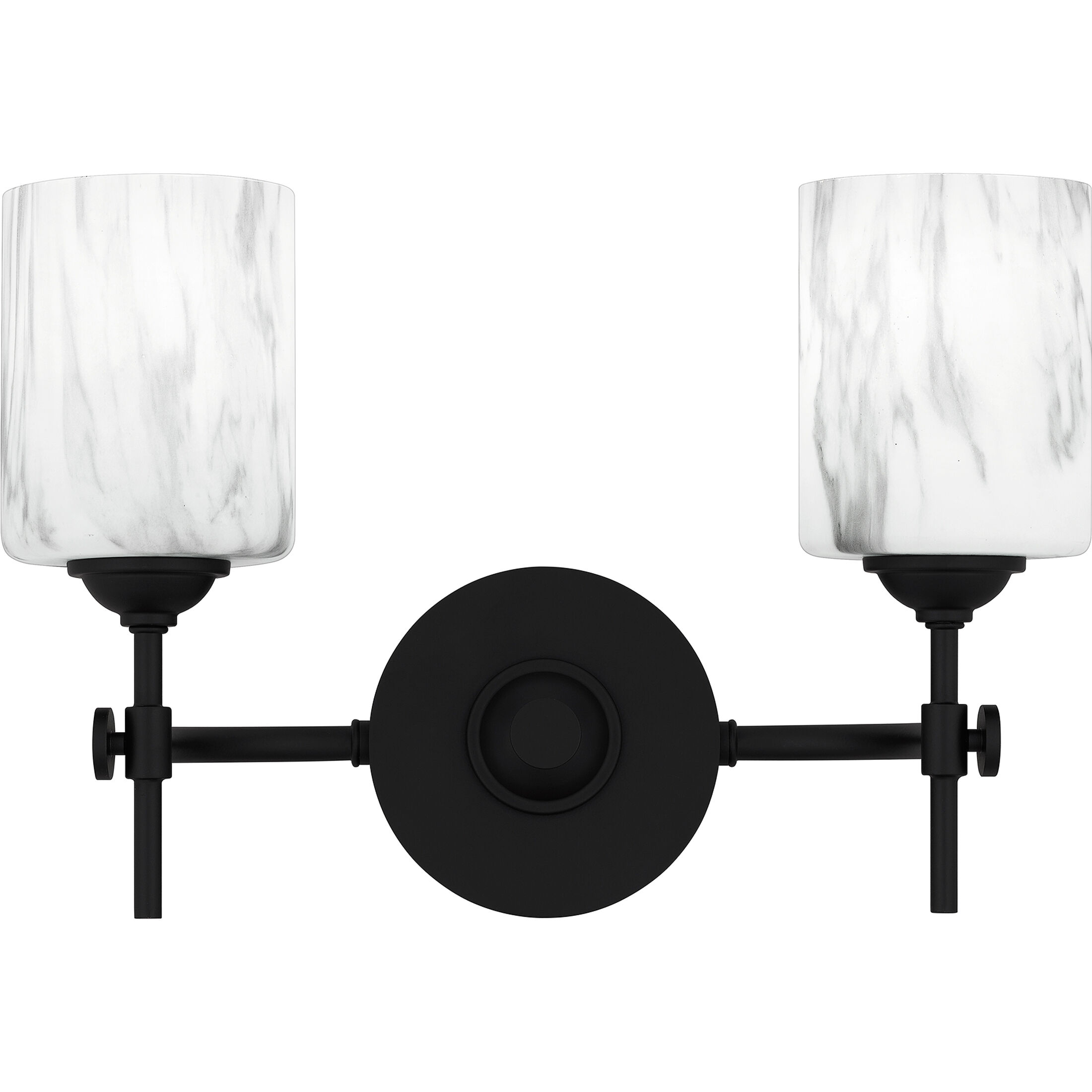 Aria 2 Light 15 inch Matte Black Bath Light Wall Light, Medium