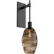 Ellisse 1 Light 6.5 inch Matte Black Indoor Sconce Wall Light in Ellisse Bronze, Tempo