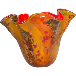 Evelyn 13 X 10 inch Hand Blown Art Glass Vase