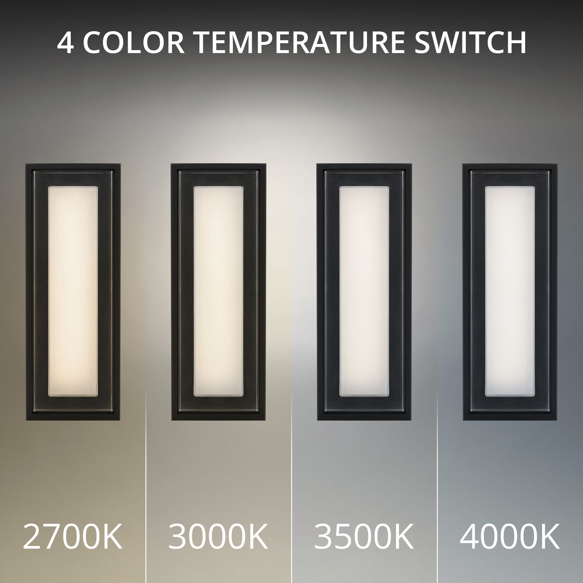 Beech LED 16 inch Black Outdoor Wall Light in 2700K, dweLED