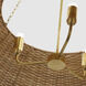 Marie Flanigan Corinne LED 36.25 inch Soft Brass Woven Hanging Shade Ceiling Light in Natural Wicker, Extra Large